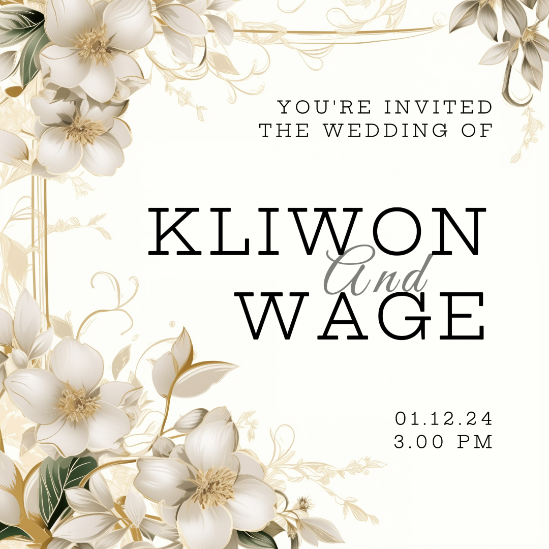 Invitación De Boda Floral Sin Comercialización