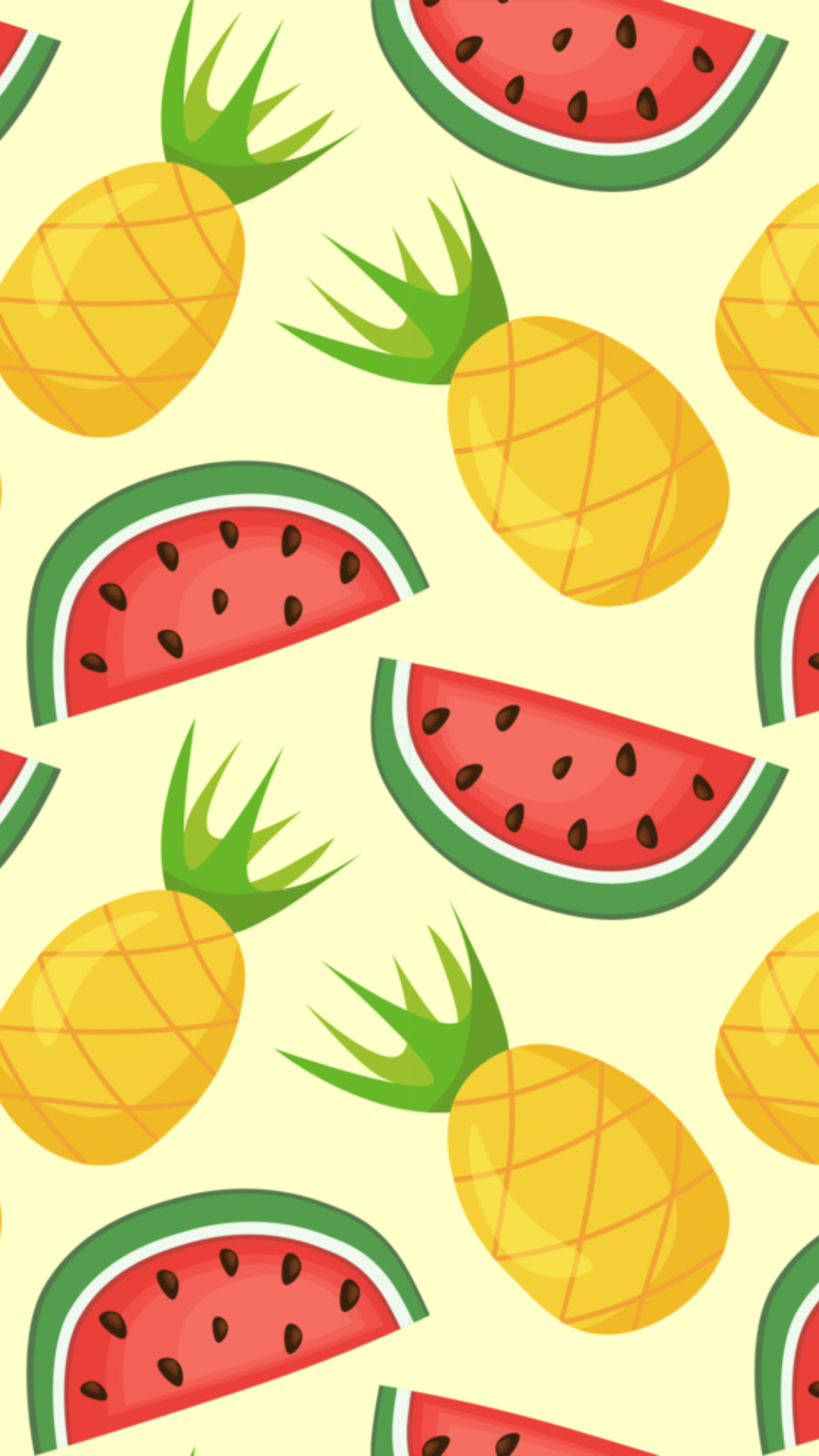 umum wallpaper instagram story pianapple dan semangka dengan latar belakang kuning