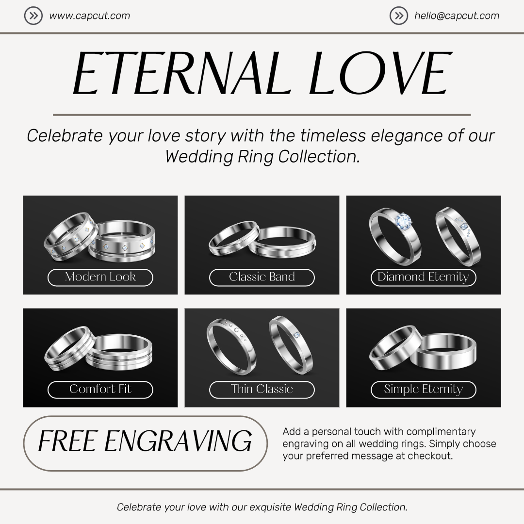 Jóias e Acessórios Marketing Poster Promoção Anel de Casamento Instagram Post