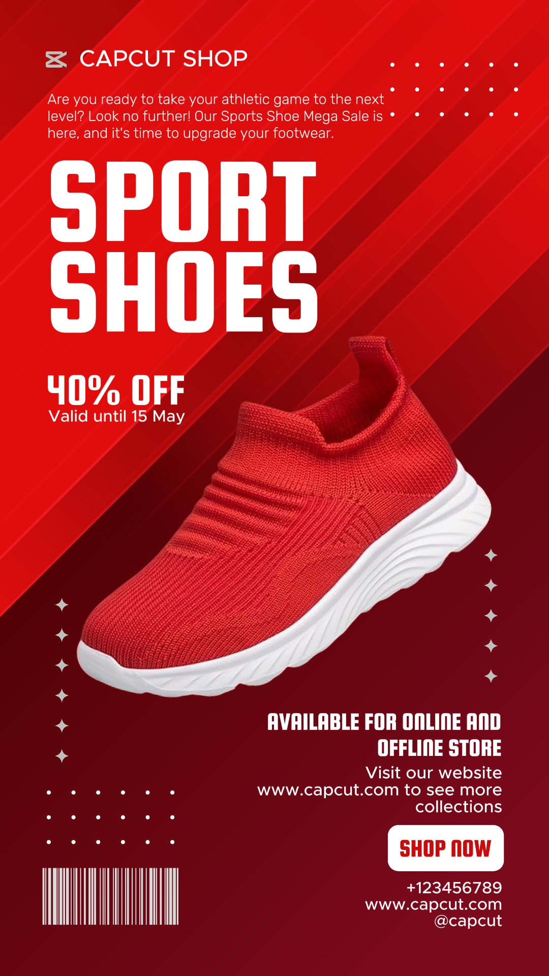 Vendiendo zapatillas deportivas geniales en historias de Instagram