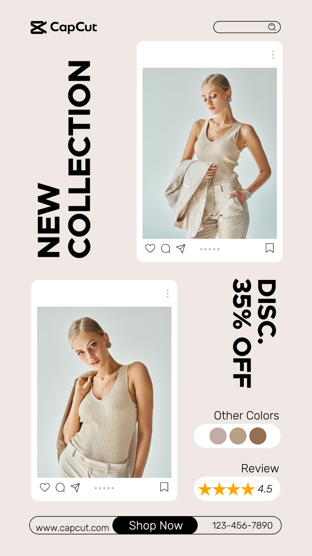 Vêtements et chaussures Affiche marketing Promotion Mode Instagram Story