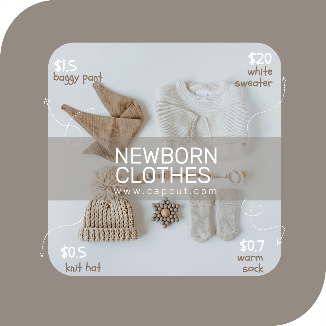 Fashion New Baby Born Promotion Instagram Post