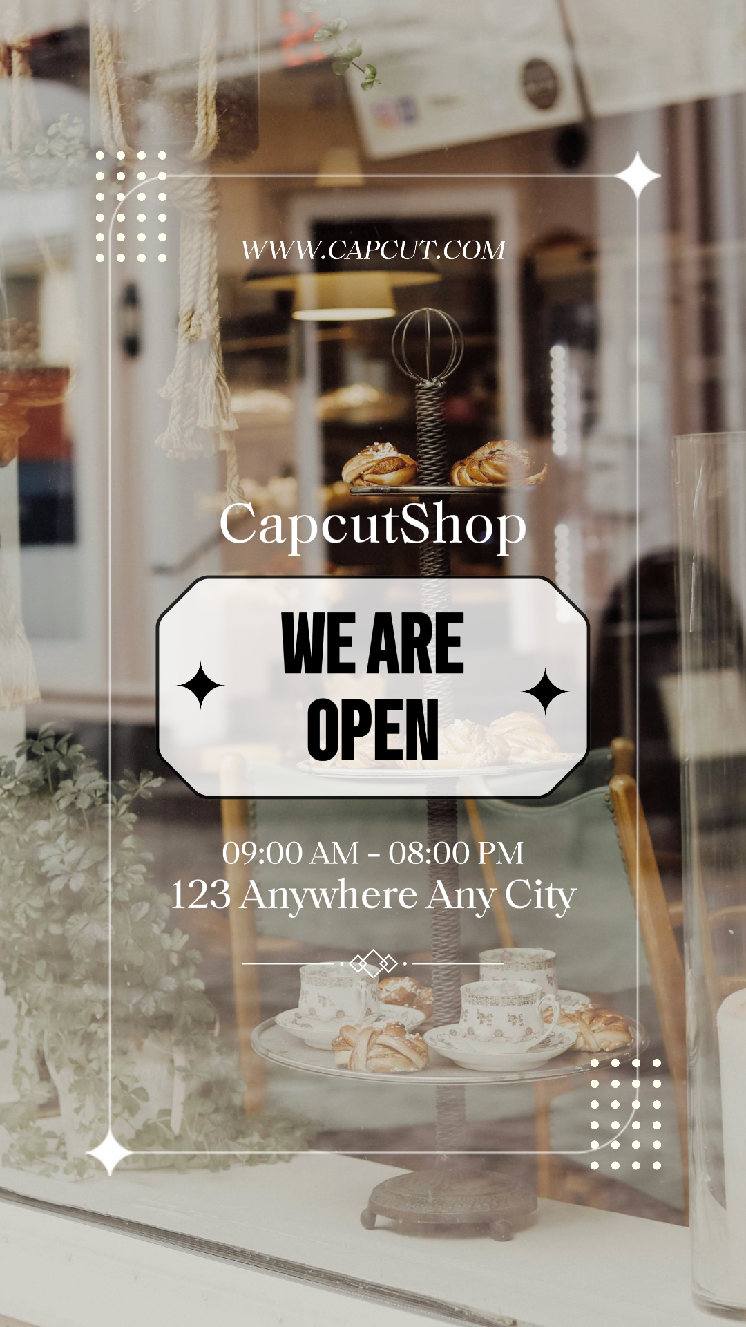 Business und Büro - Kreatives Poster Instagram Story We Are Open