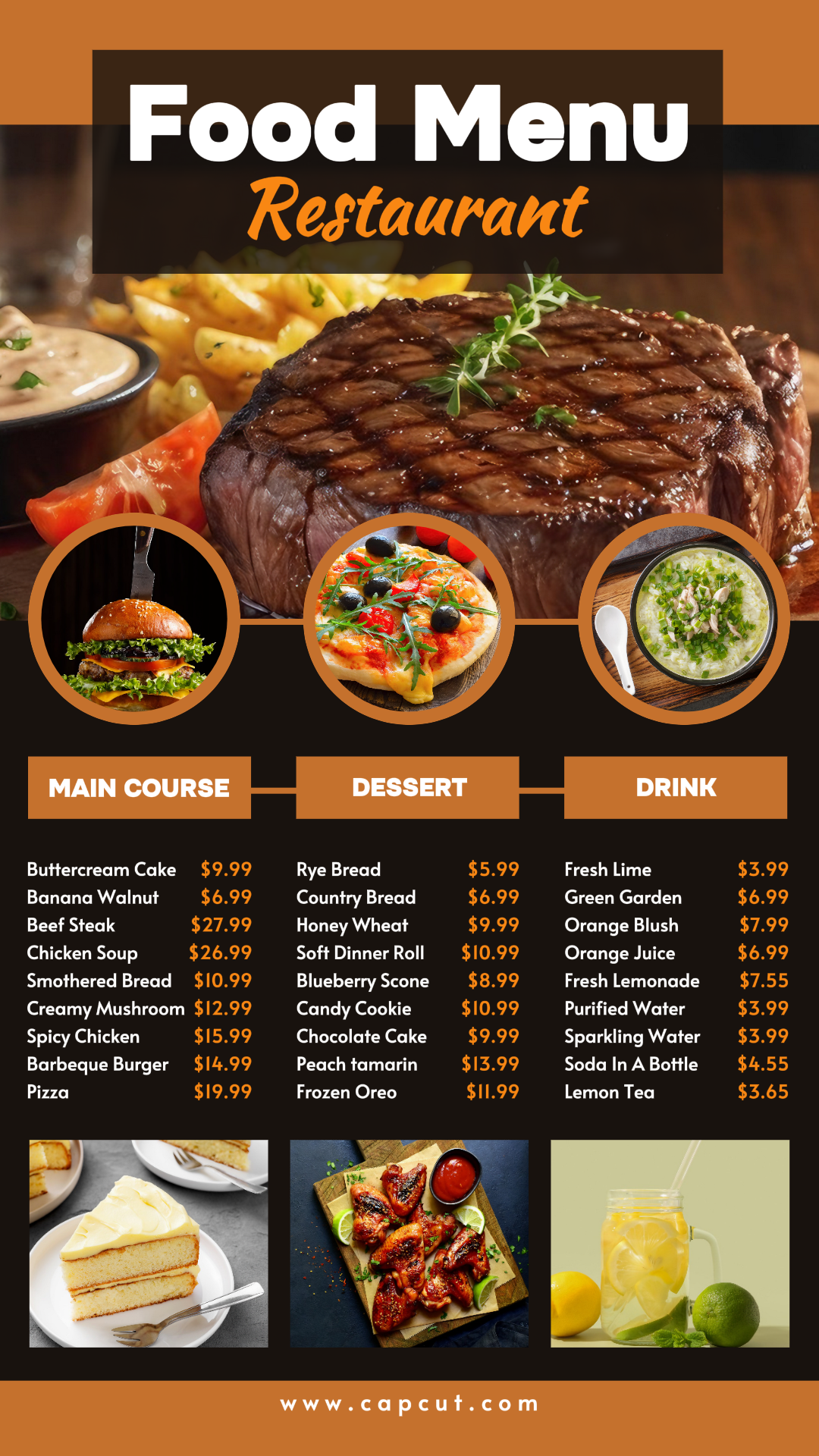 Tiktok thumbnail food and beverage tiktok food menu brown