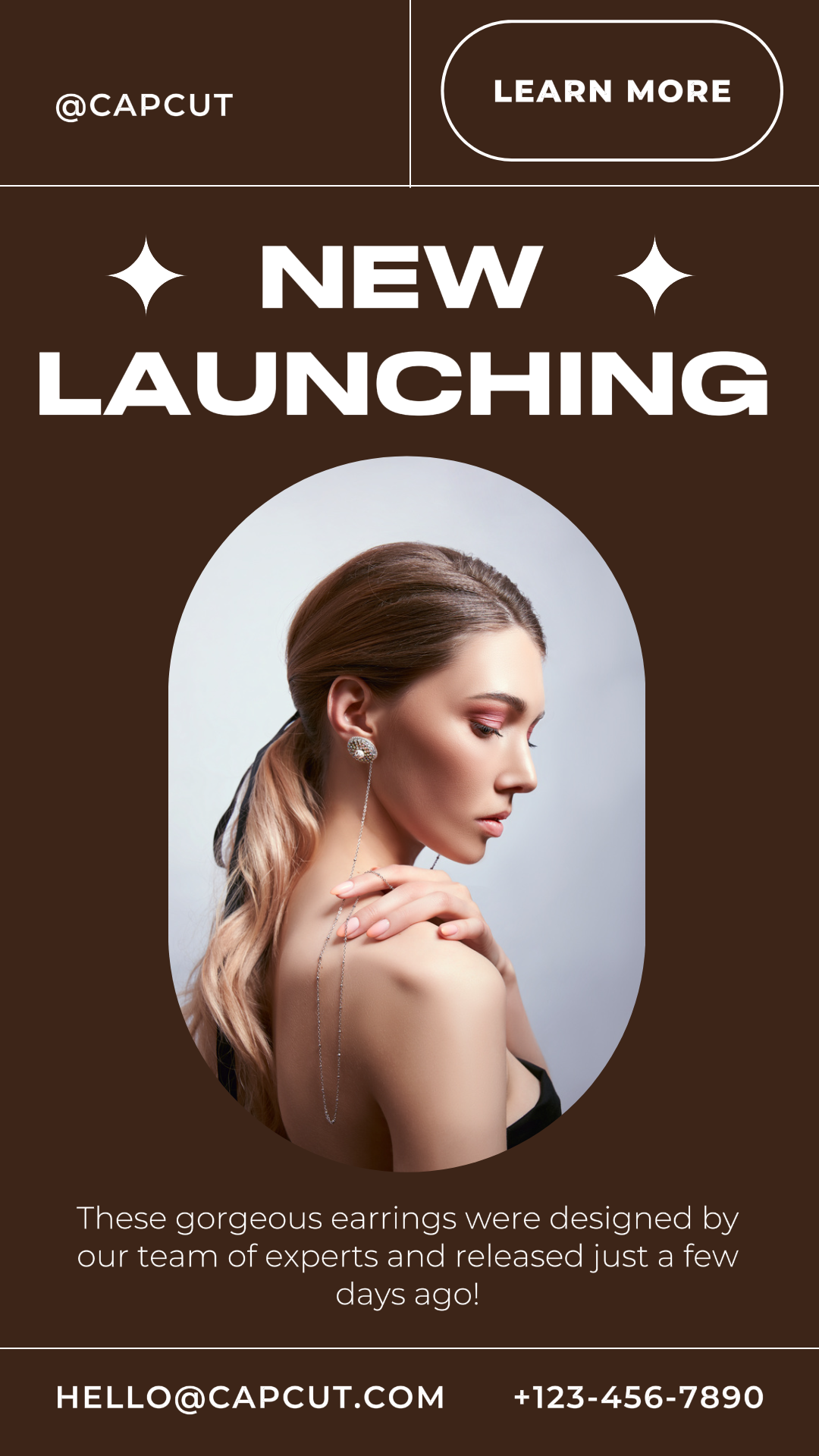 Beauty Jewerly Earring Product Display Instagram Story