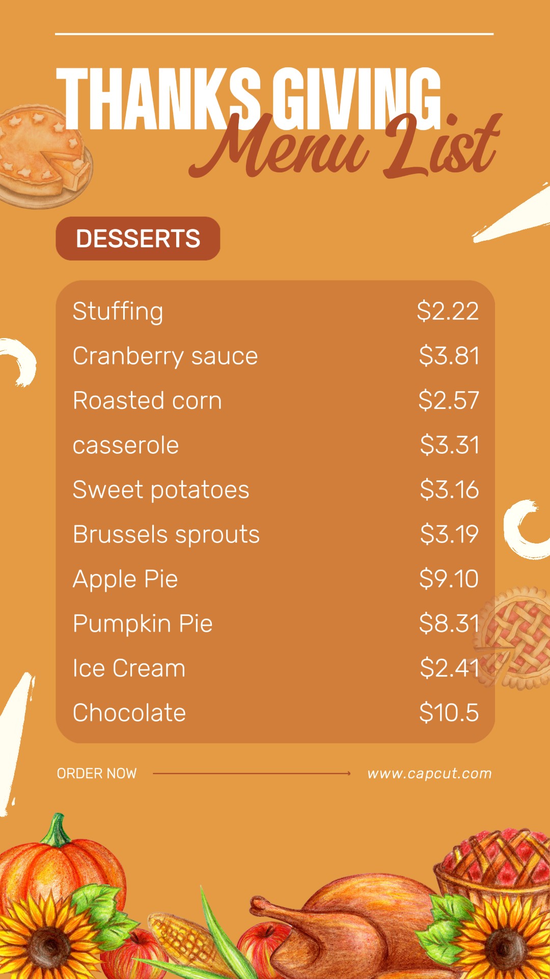 Daftar Menu Thanksgiving Postingan Tiktok