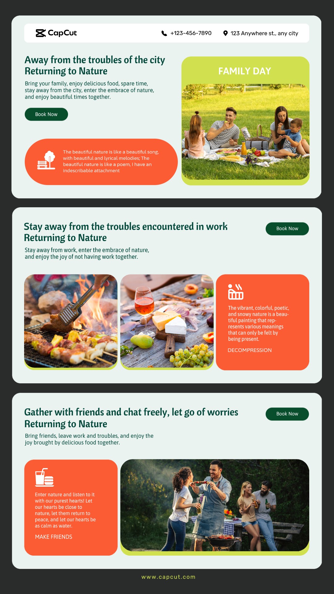 Picnic de entretenimiento Promoción de eventos Negocios