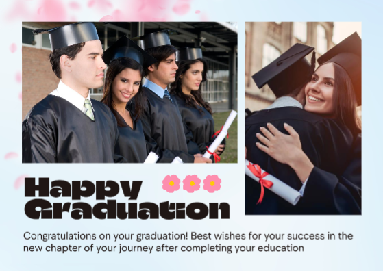 Carte de voeux de remise des diplômes