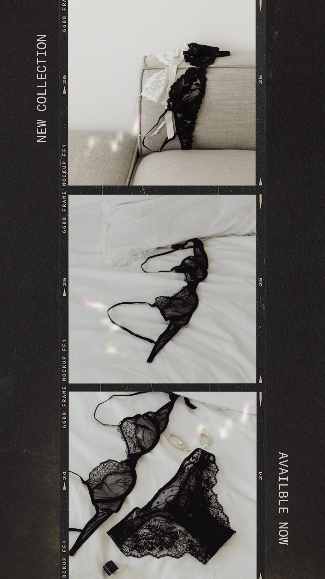 Strip Film Poster Pemasaran Kolase Minimalis