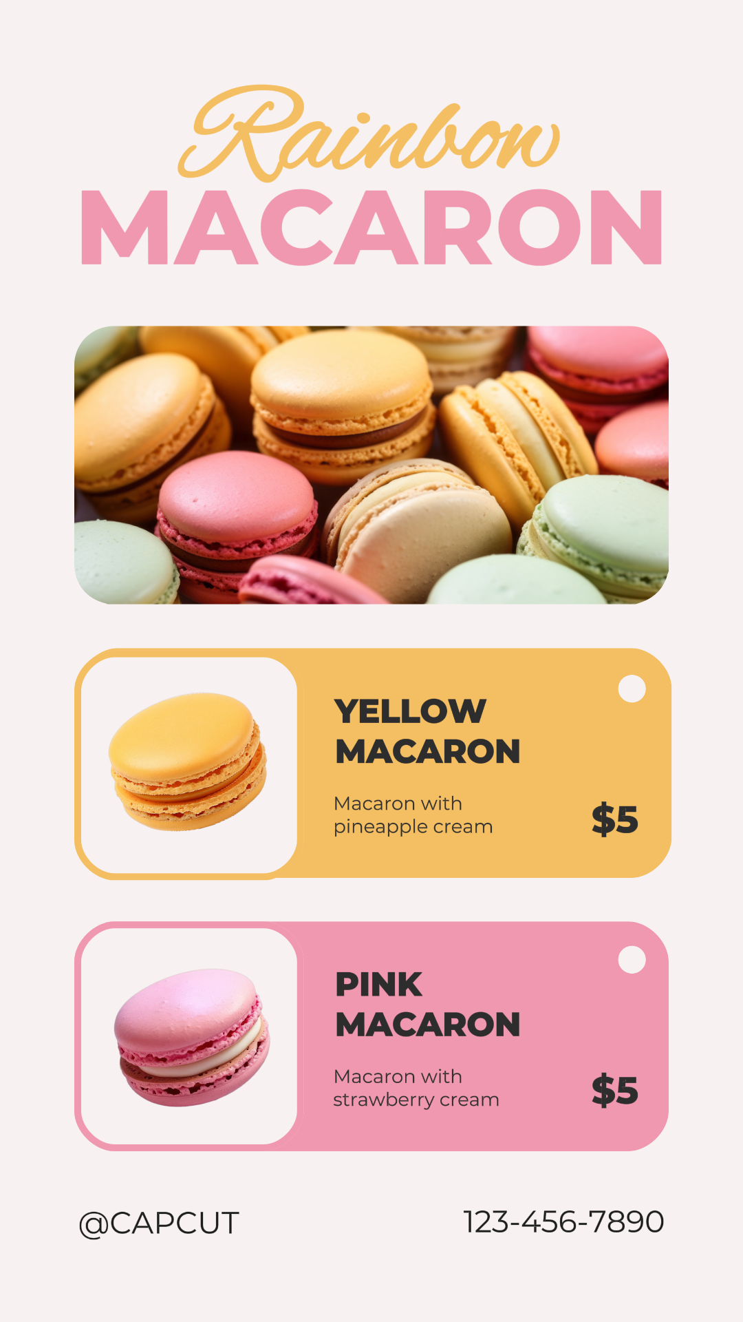 Food Promotion Rainbow Macaron Tiktok