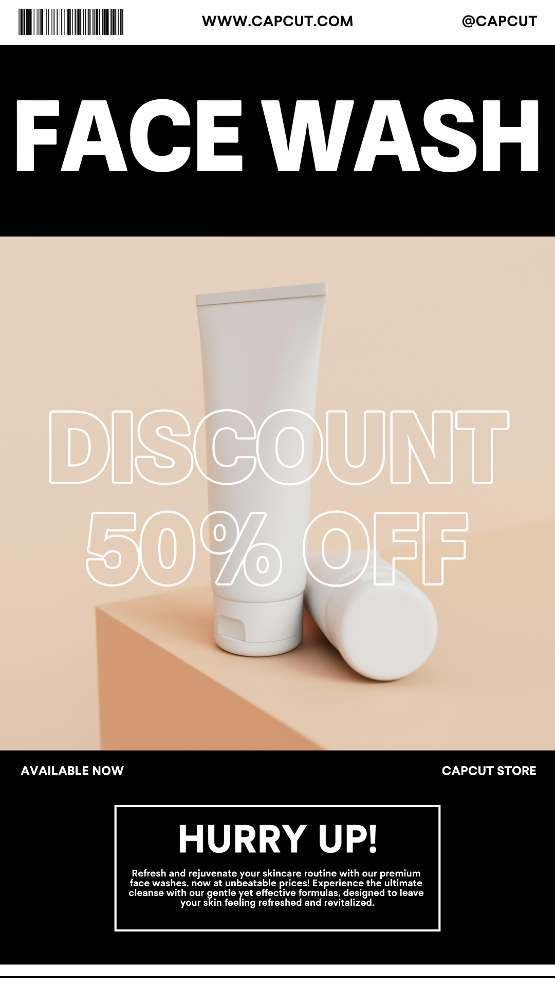 Beauty Care - Marketing Poster promotion/discount instagram stories
