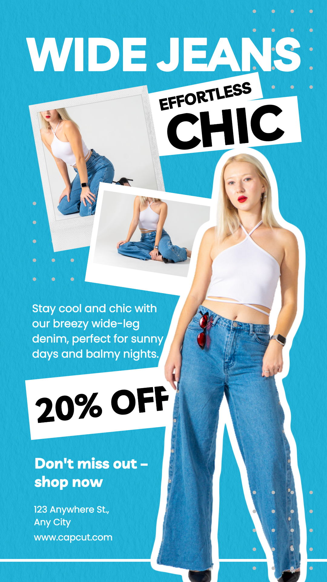 Promosi Busana Pakaian Jeans Musim Panas Kisah Instagram