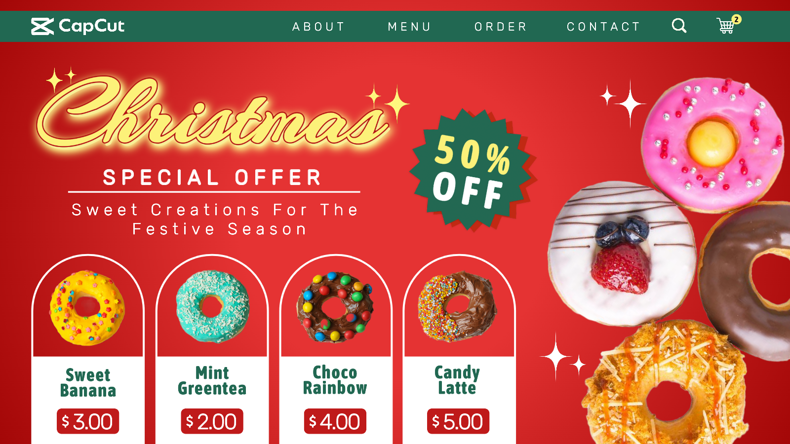 Promoción Especial de Navidad Donut Tweeter Web Post