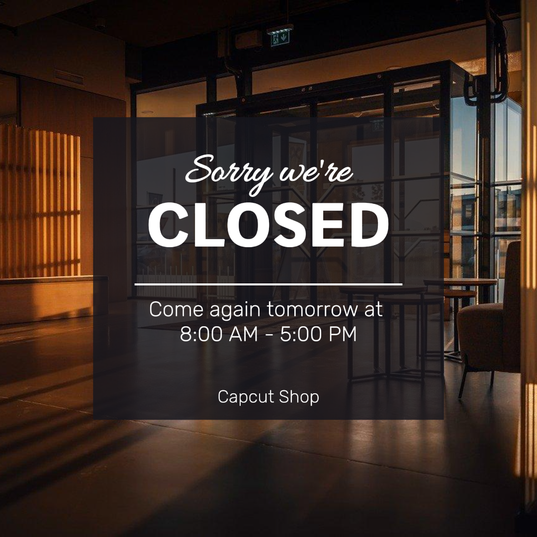 Business und Office Kreatives Poster Instagram-Post Wir sind geschlossen