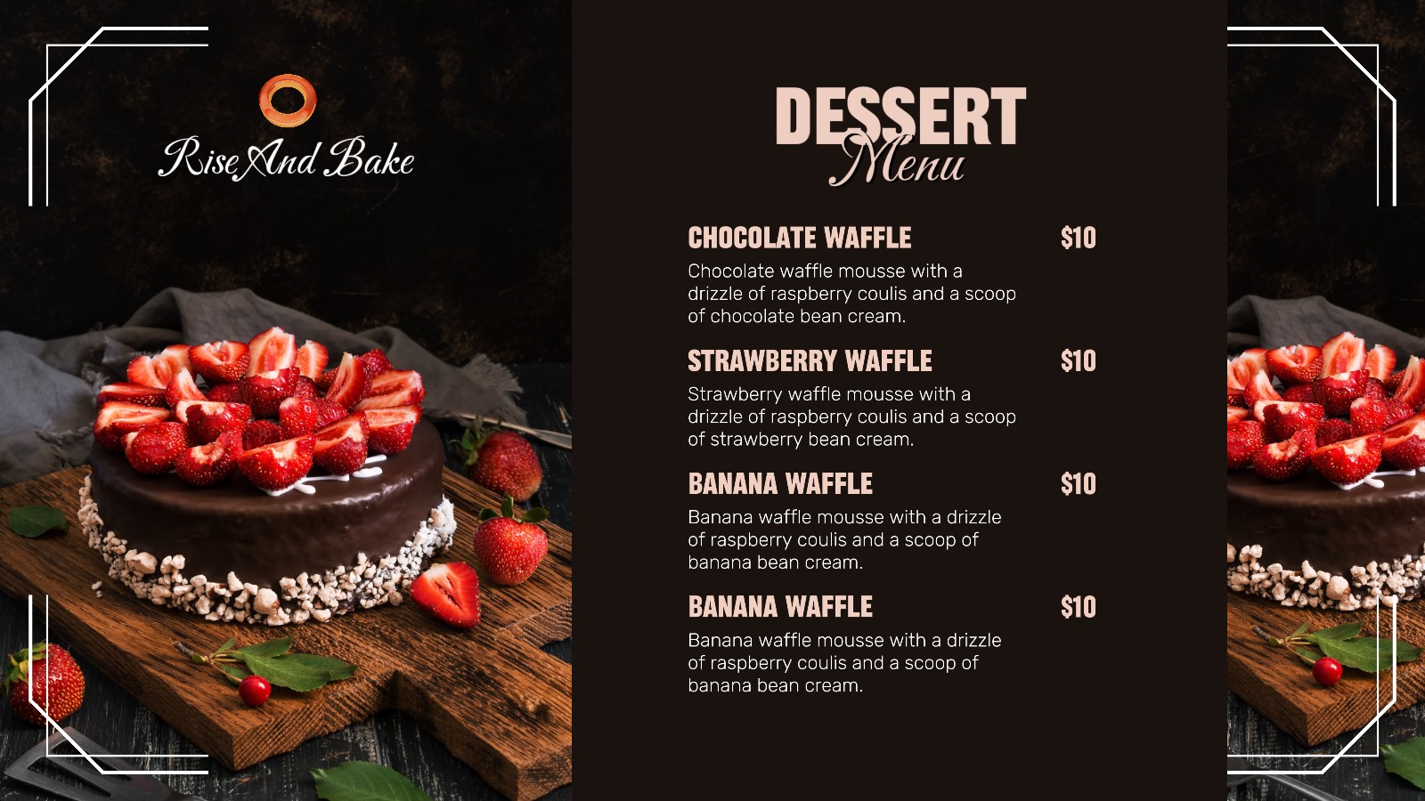 Dessert Menu twitter Post