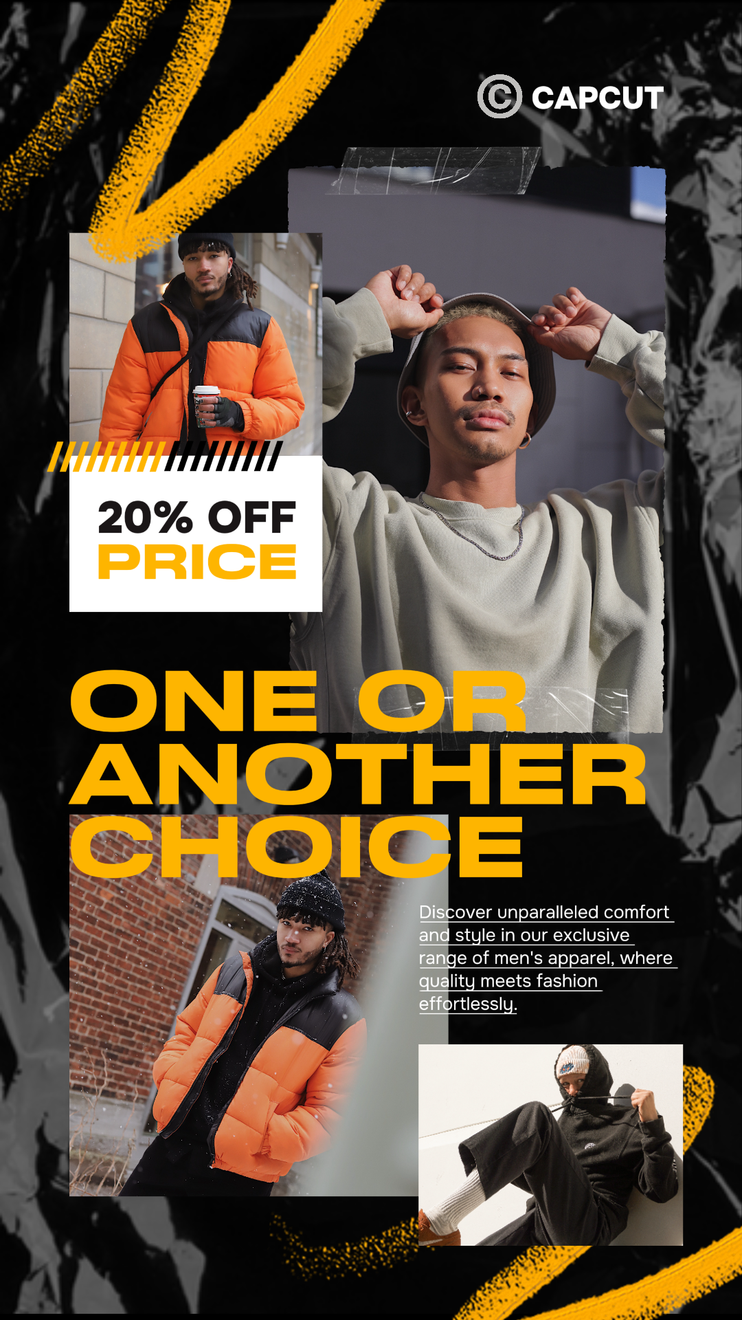 4 Image multi-produits + Vêtements pour hommes Street Urban