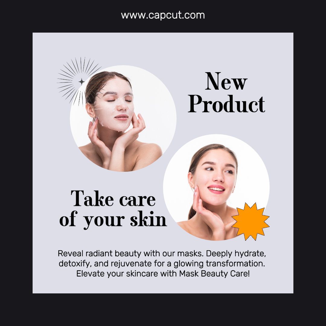 Cuidado de belleza - Máscara - publicación de Instagram