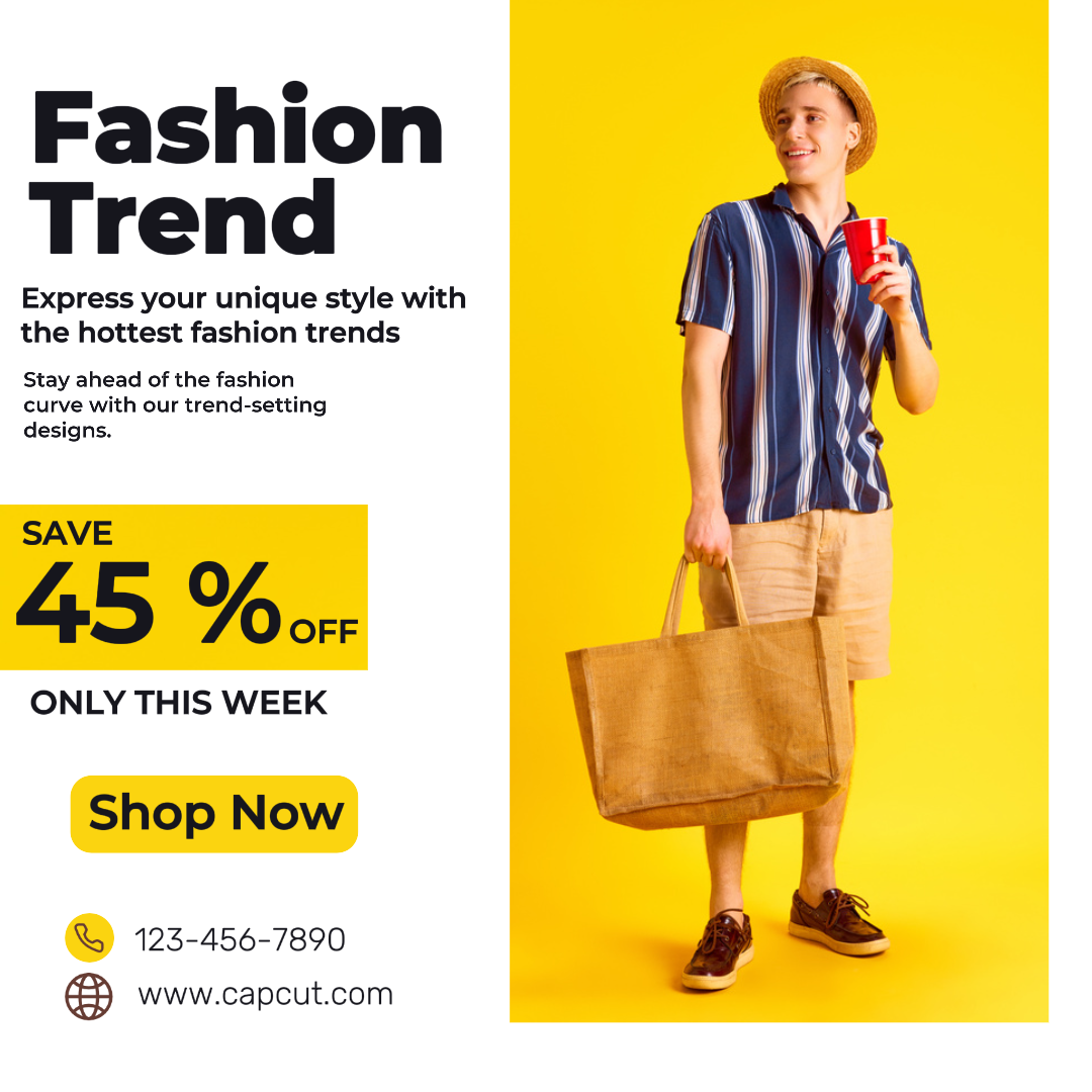 Tendências De Moda Instagram Post Amarelo