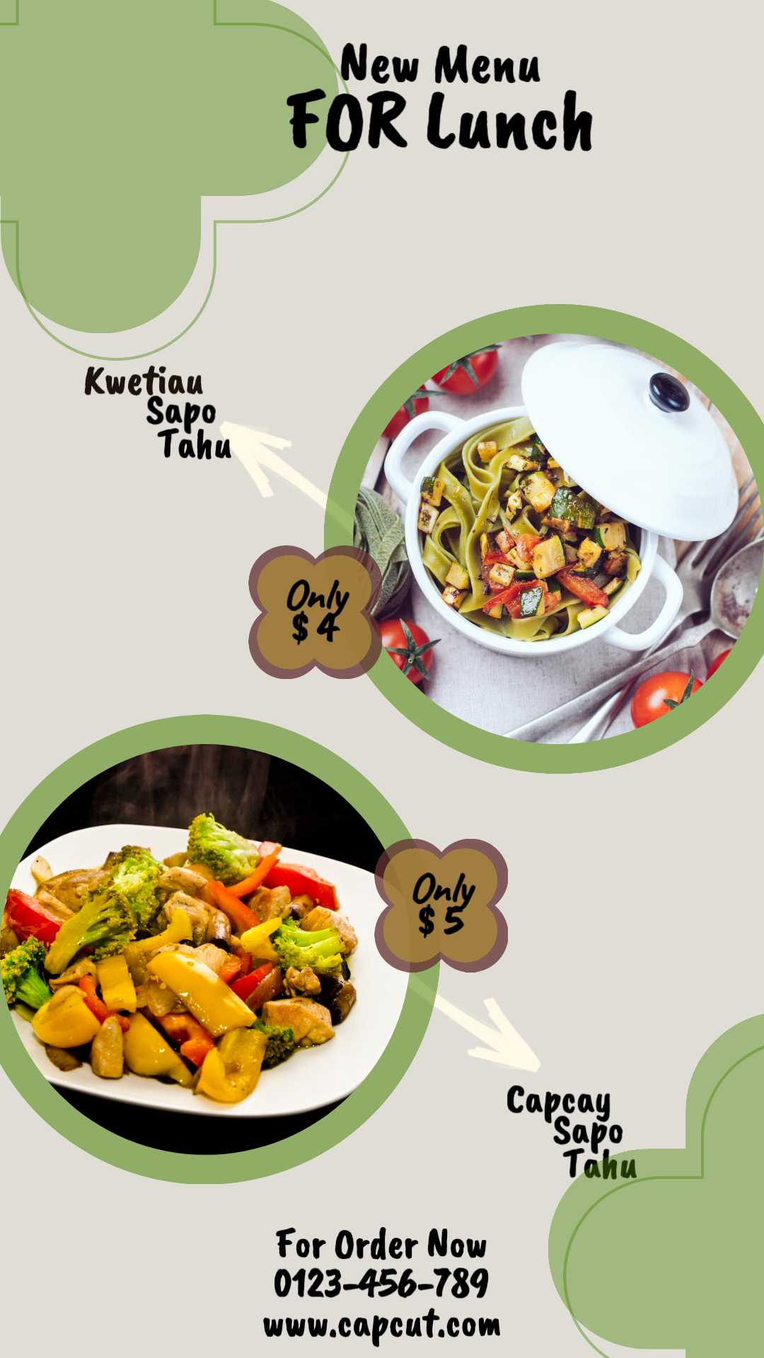 Nuevo Menú Para Almuerzo Promo Historia De Instagram