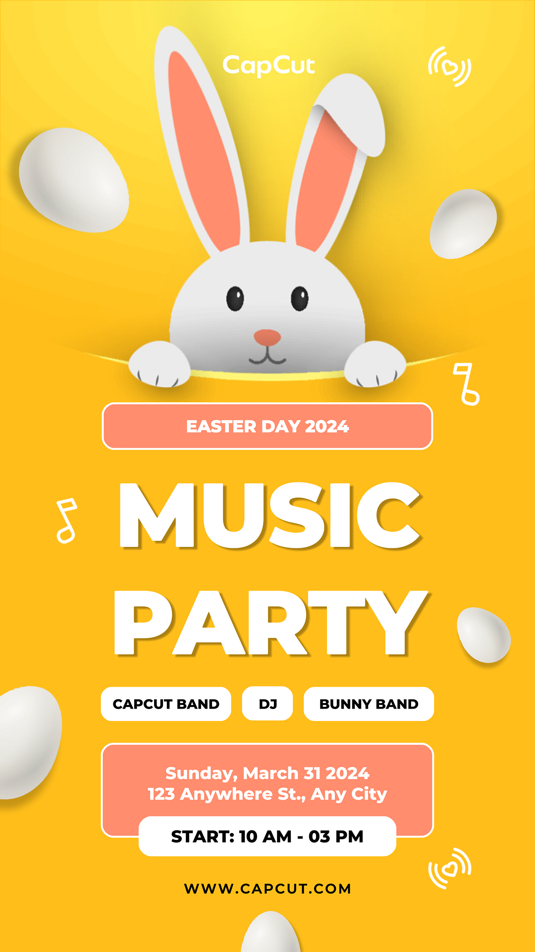 Easter Creative Posters Event Announcement music party instagram story
