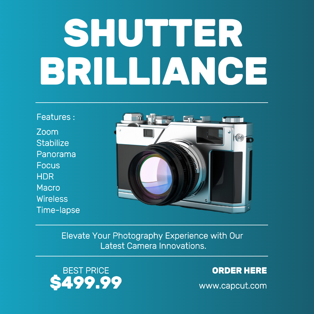 Publicação no Instagram de promoção de câmera