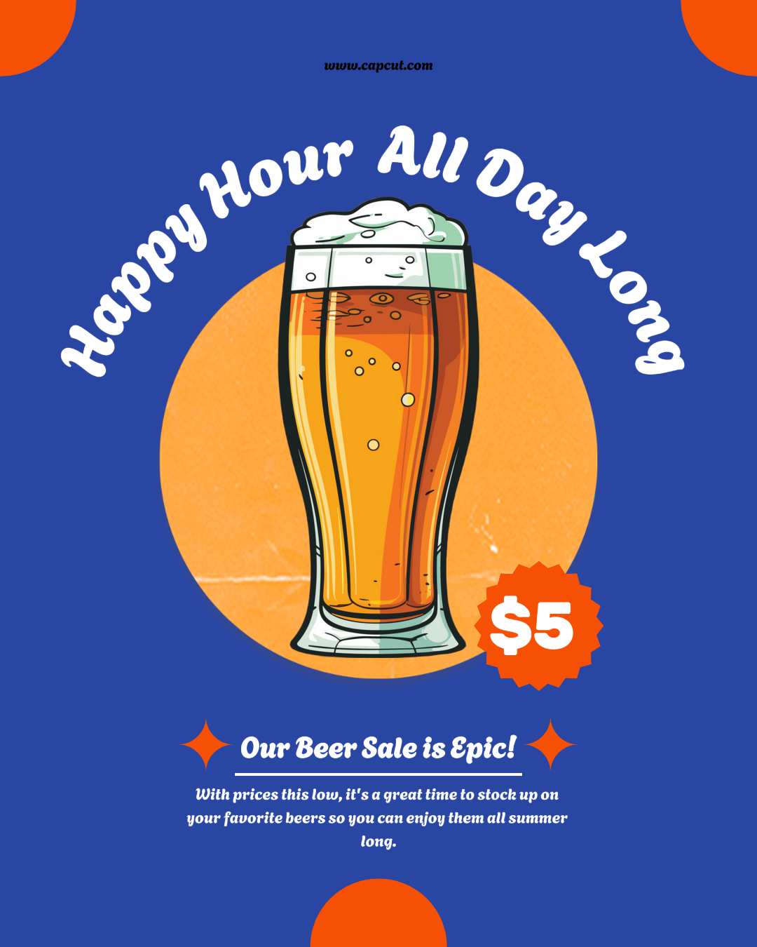 Promoção de venda de cerveja retrô para post no instagram