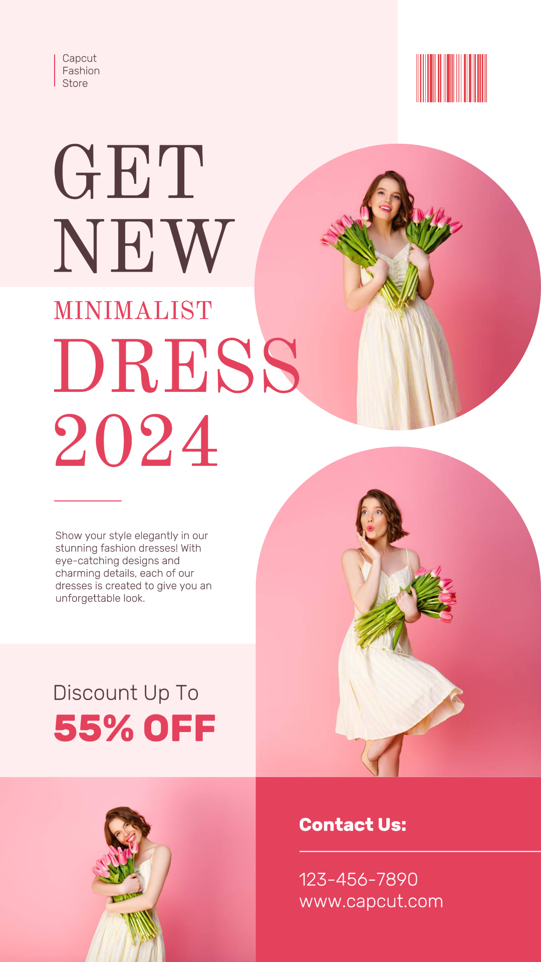 Dress Fashion Instagram Story Modern Pink