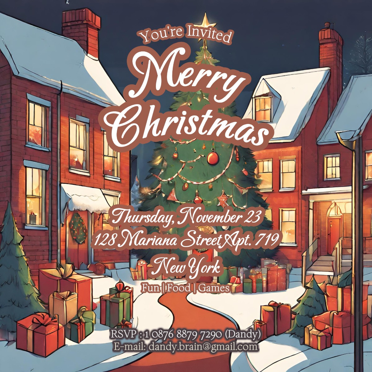 Christmas Day Invitation Linkedin Post