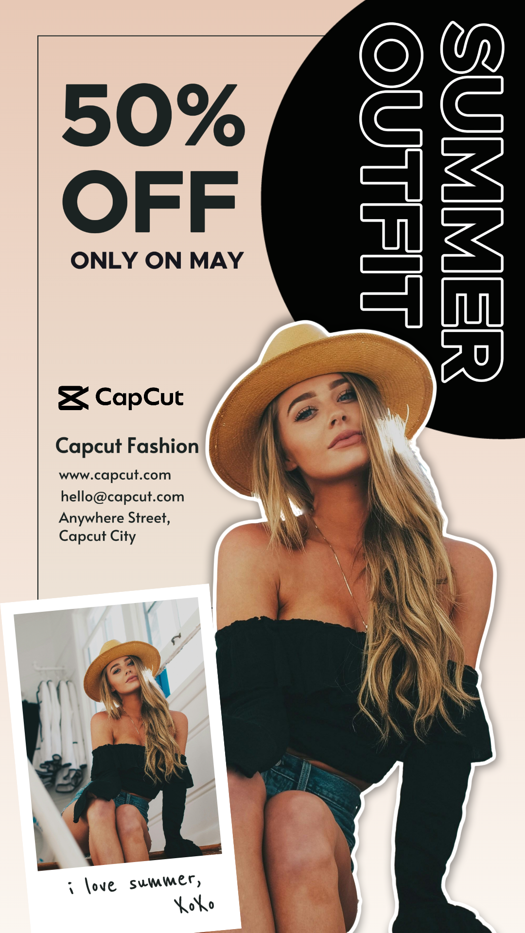 Clothing and Shoes Marketing Poster Instagram Story Cut Out Simple