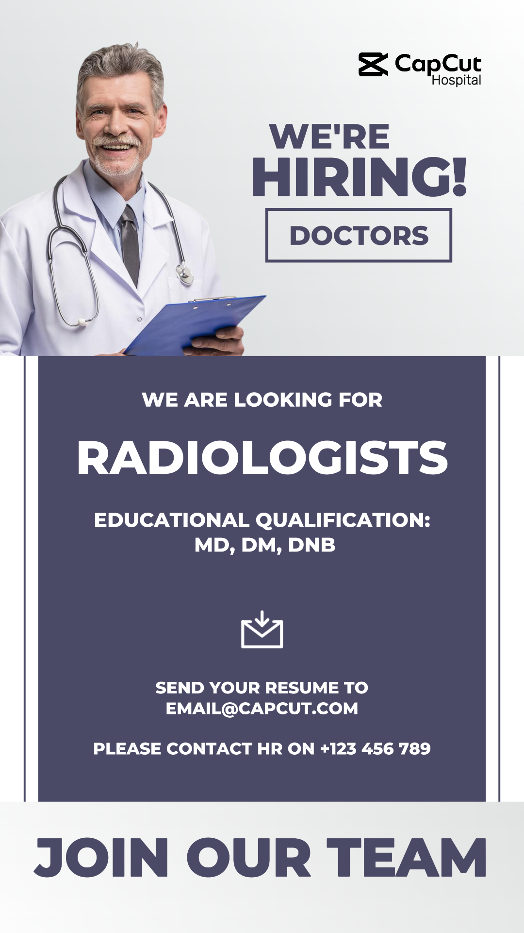 Business Job Hiring Poster Doctor Spesialist