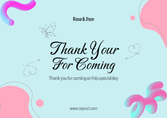 Cartão de agradecimento