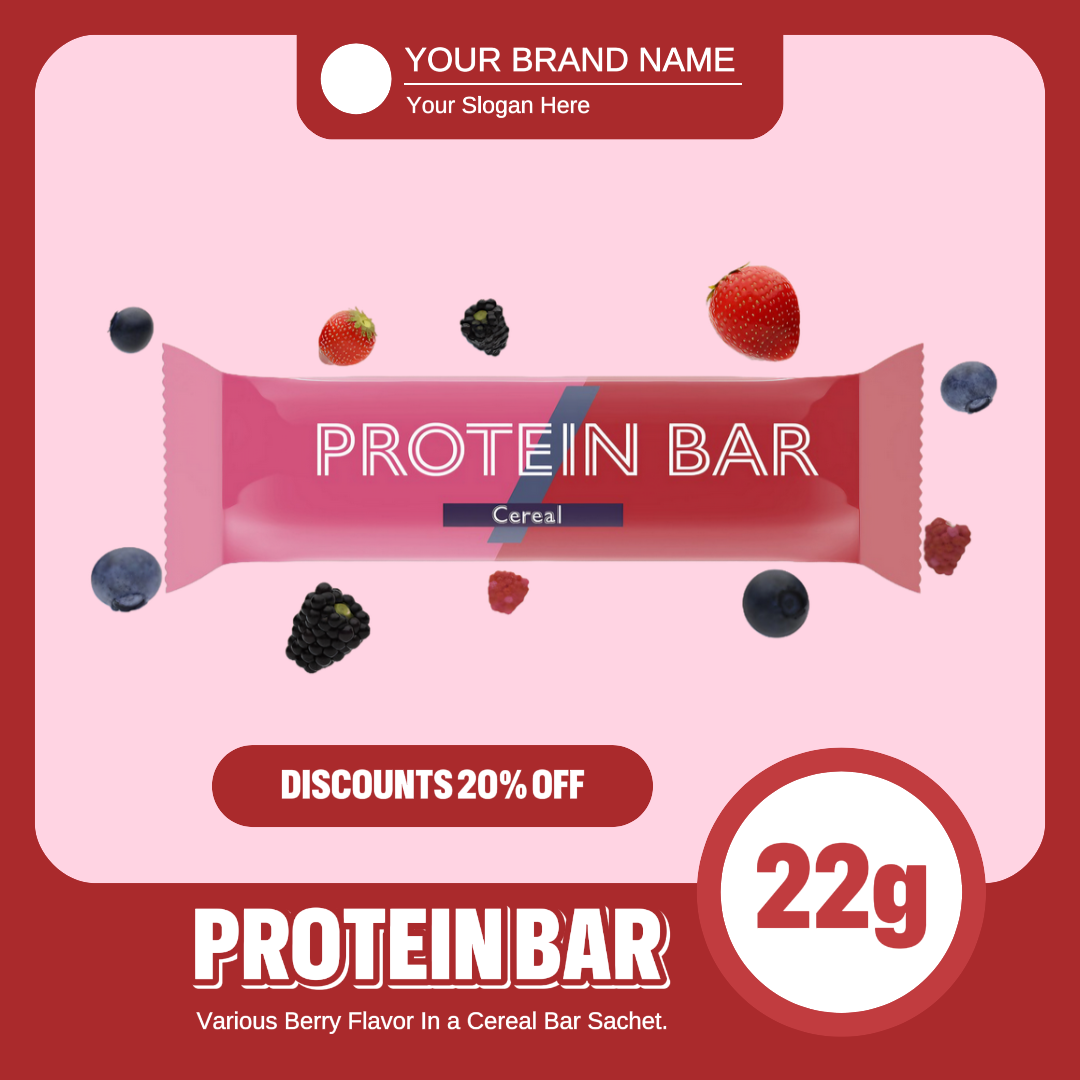 E-commerce Food & Beverage Protein Bar Hero Image