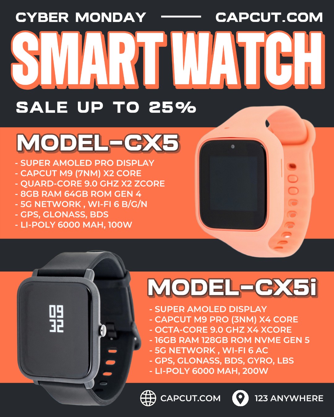 Cyber Monday Smart Watch Produktanzeige IG Portrait