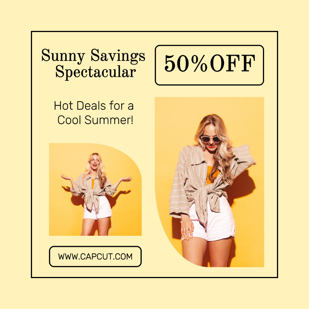 Vestuário e Calçado Summer Sell Marketing Poster