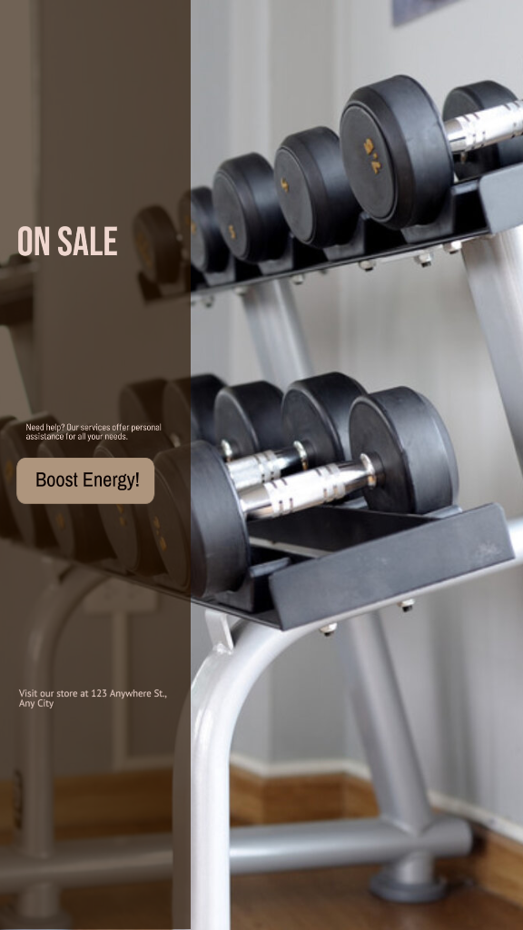 Promoção de vendas de treino e fitness