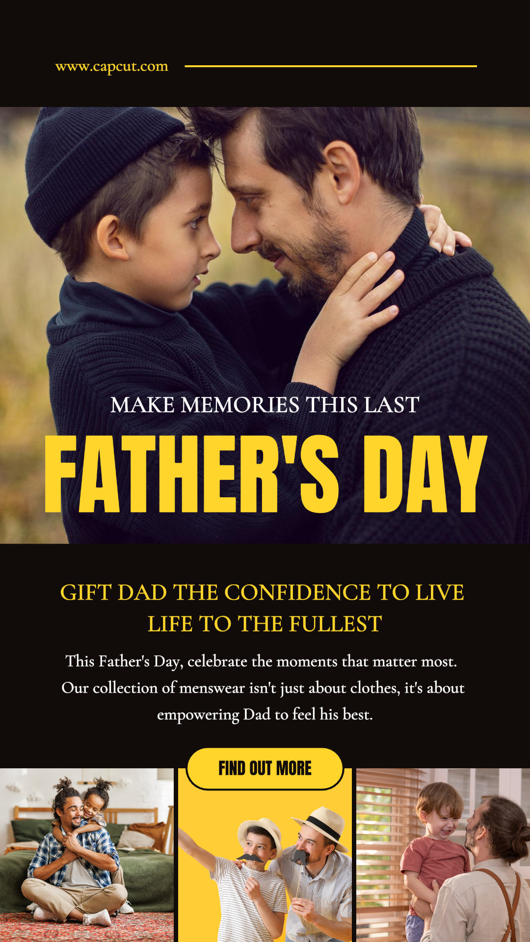 Father's Day Promotion TikTok Post Modern Classy