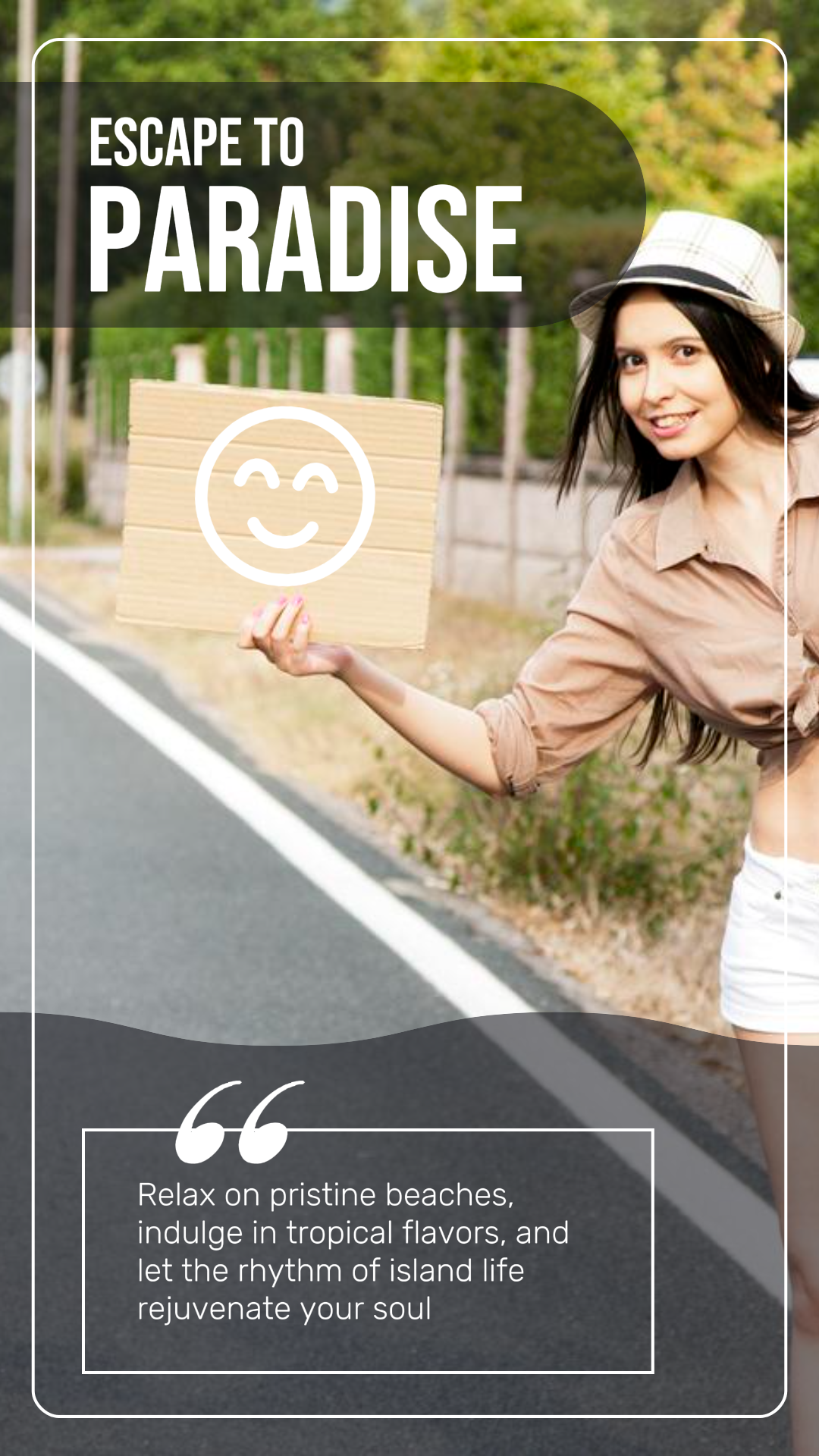 Travel Creative Poster Flucht ins Paradies