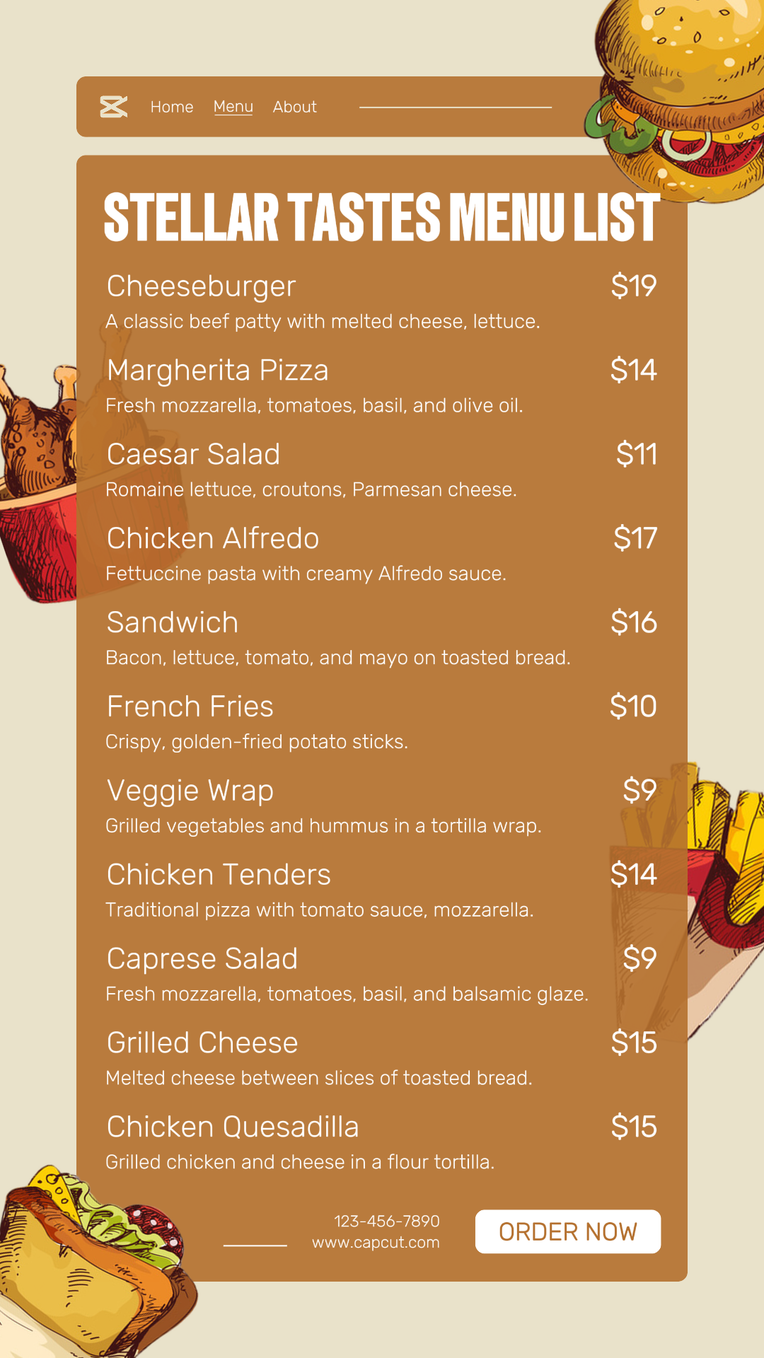 Lista de menus de restaurantes Tiktok Post