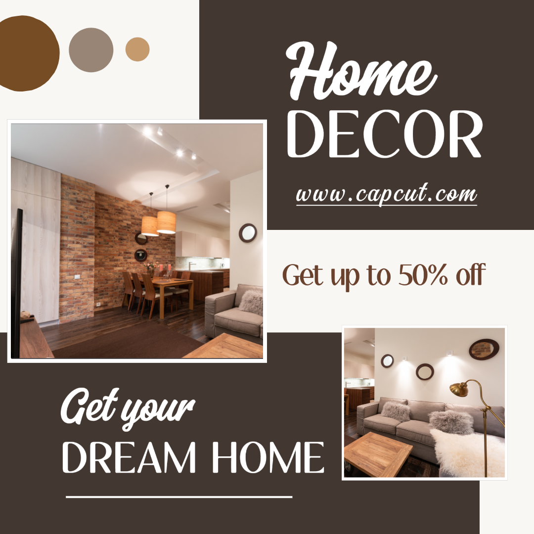 Descuento en decoración del hogar publicación de Instagram