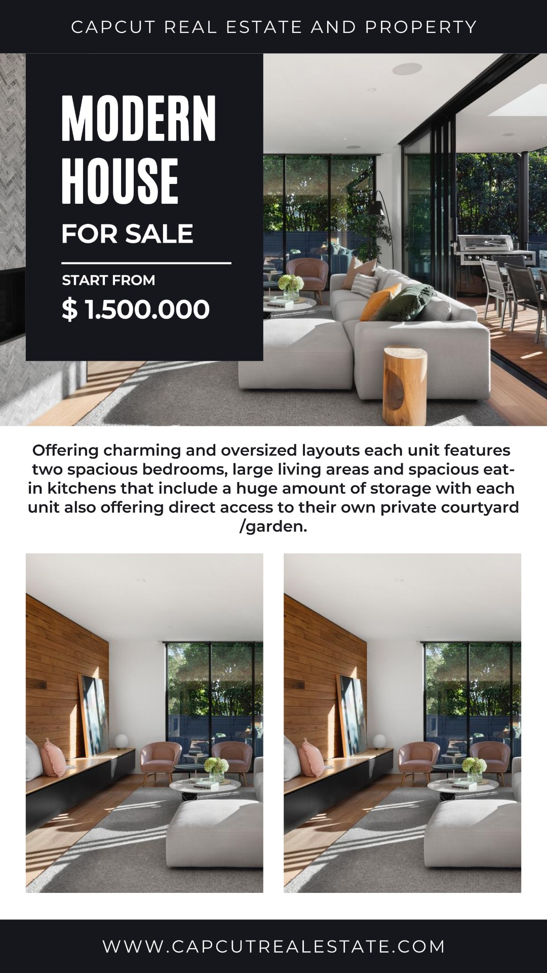 História do Instagram de promoção imobiliária moderna