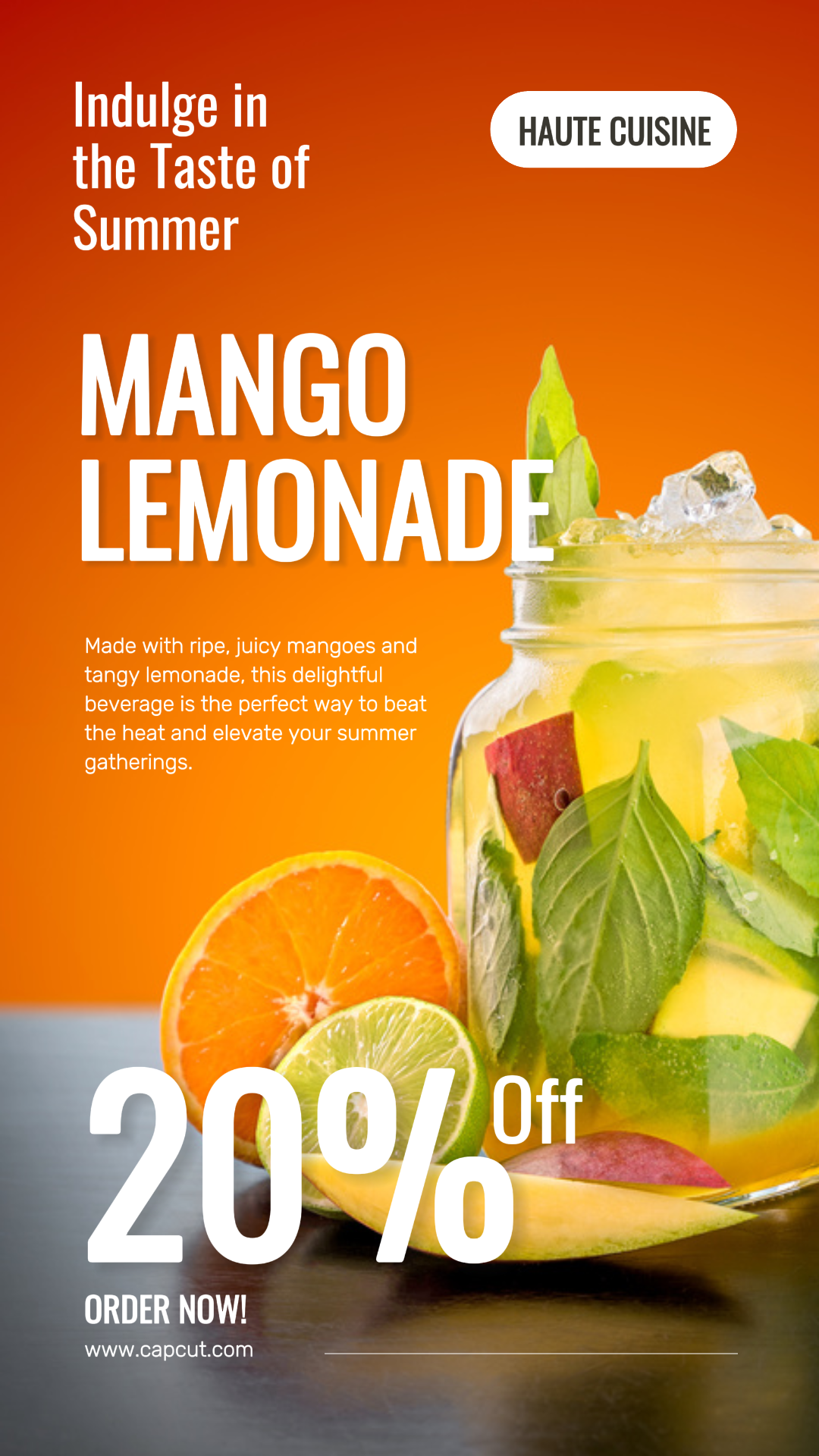 Food and Beverage Marketing Poster Summer Sale Instagram Story Modern