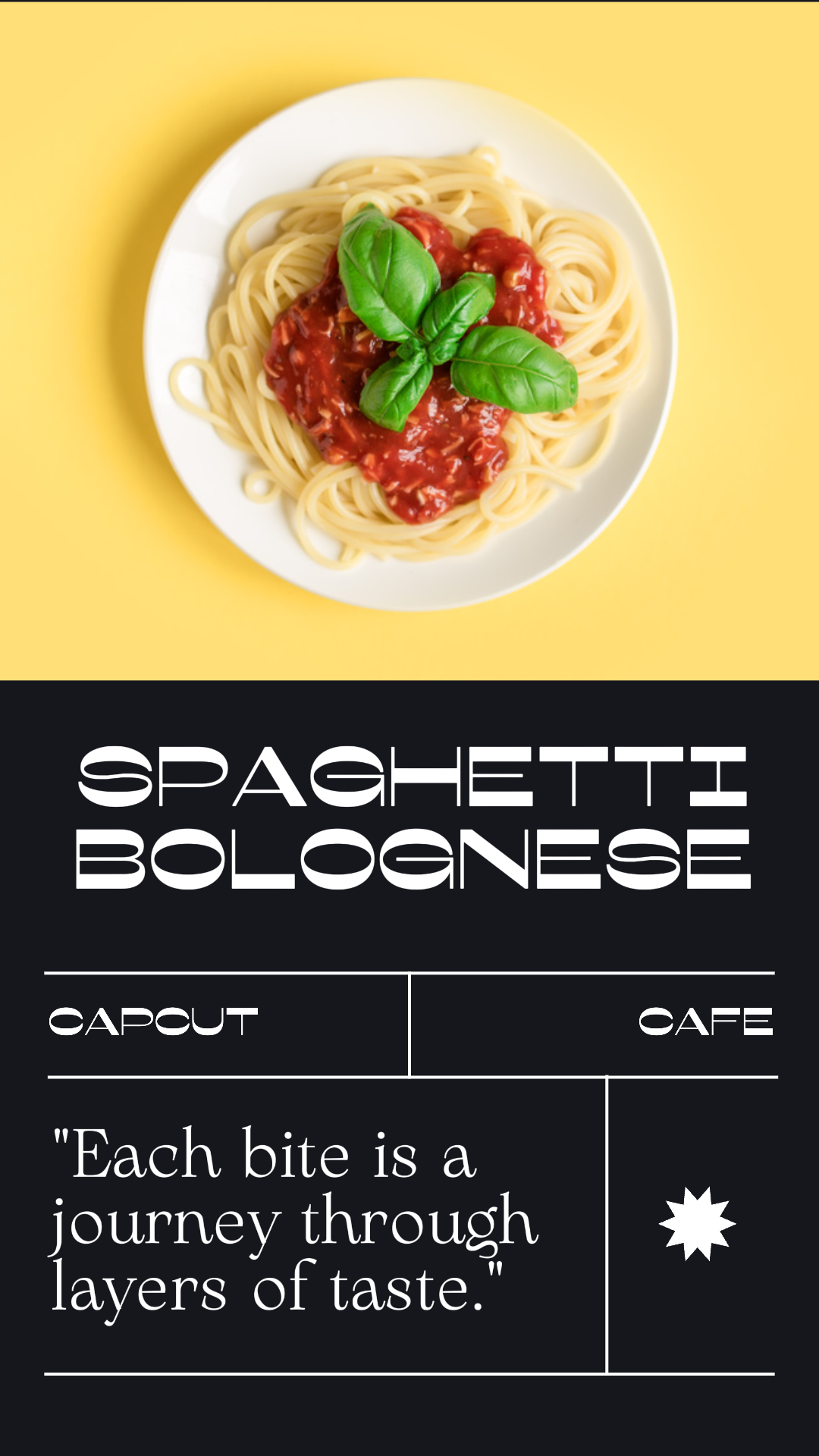 Food Spaghetti Bolognese Instagram Story Beige Minimalist