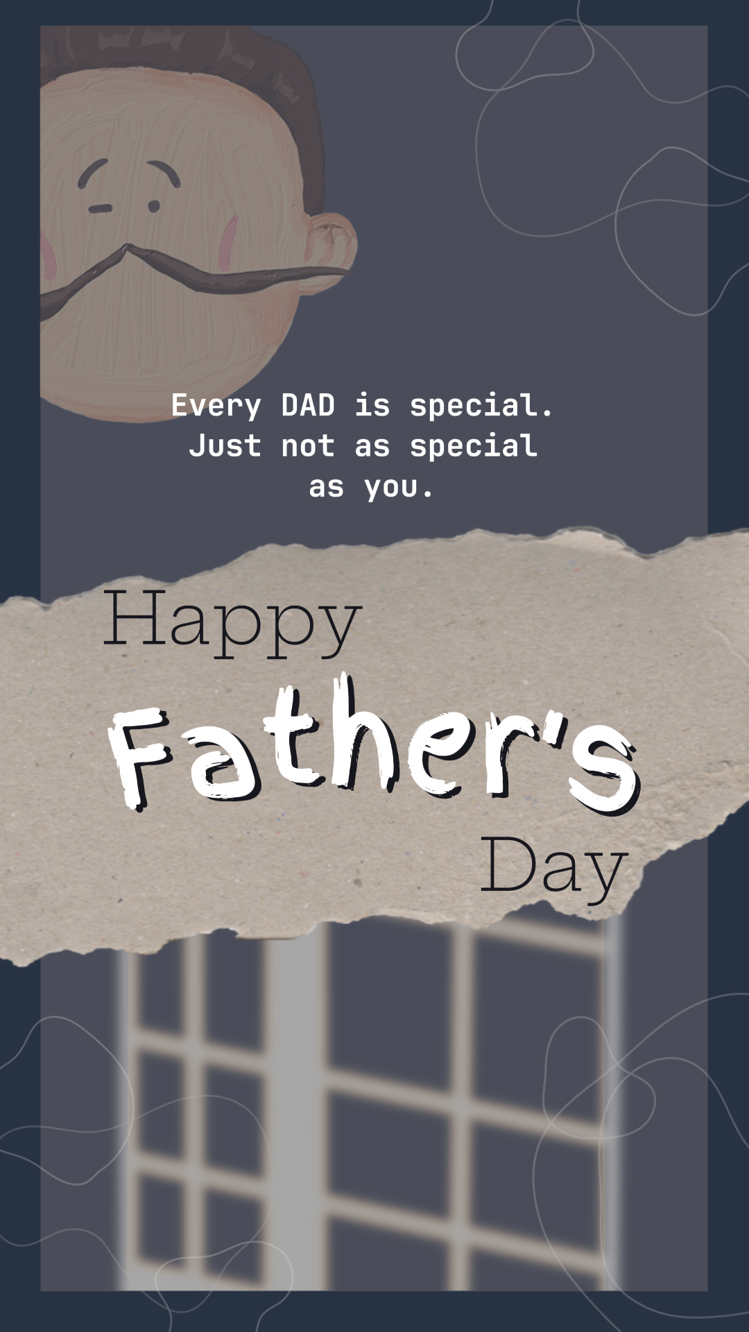 Father's Day -Creative Poster Instagram Post Happy Father's Day
