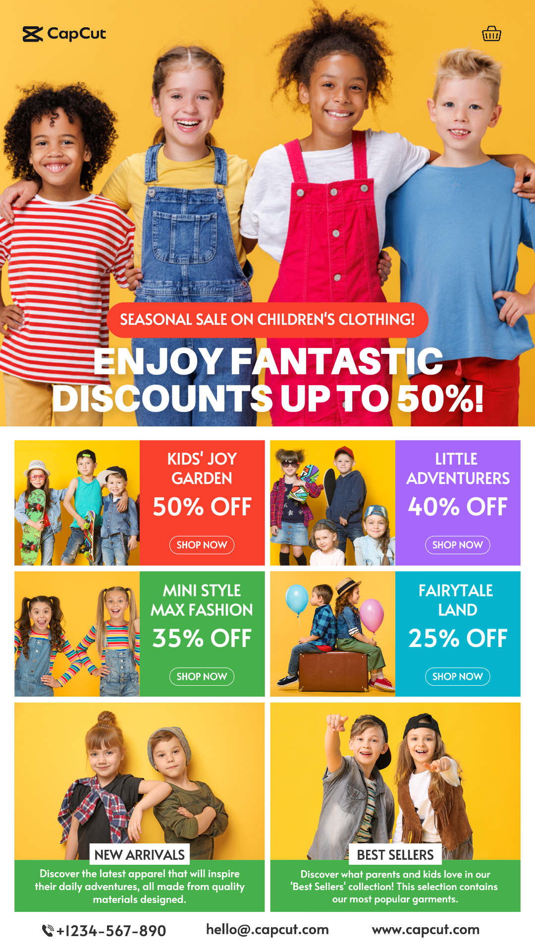 7 Kegiatan Promosi Pakaian Anak Gambar Multi-produk