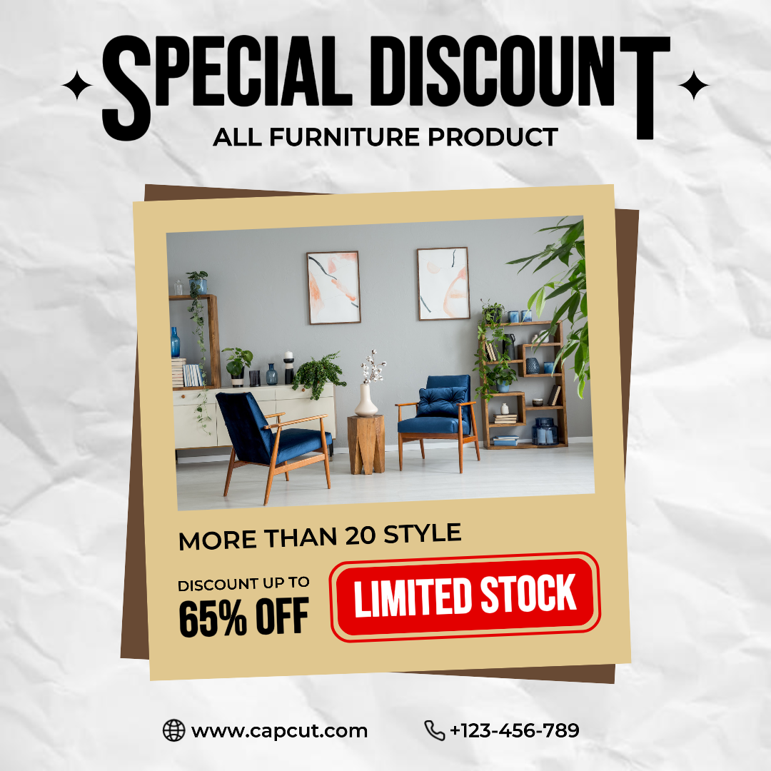 Cartel de marketing de muebles para el hogar