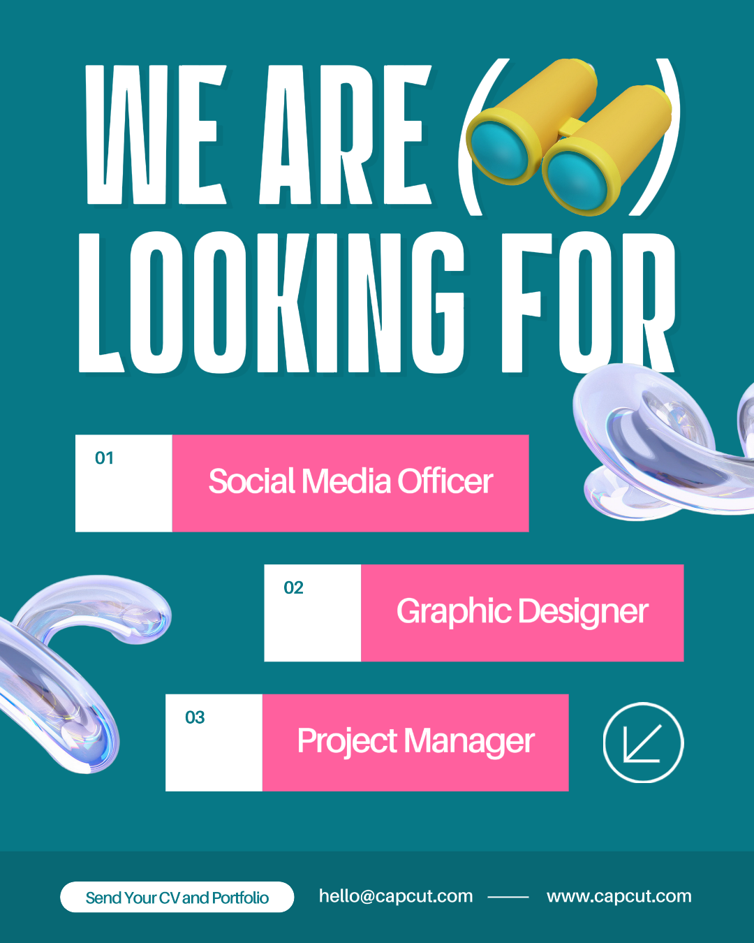 Embauche Instagram Post Tosca et Pink 3D Modern