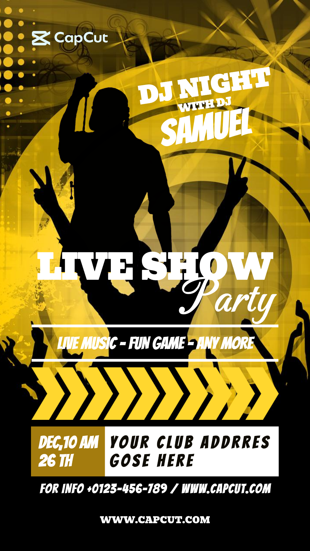 Entertainment Marketing Poster Music Concert Instagram Story Modern