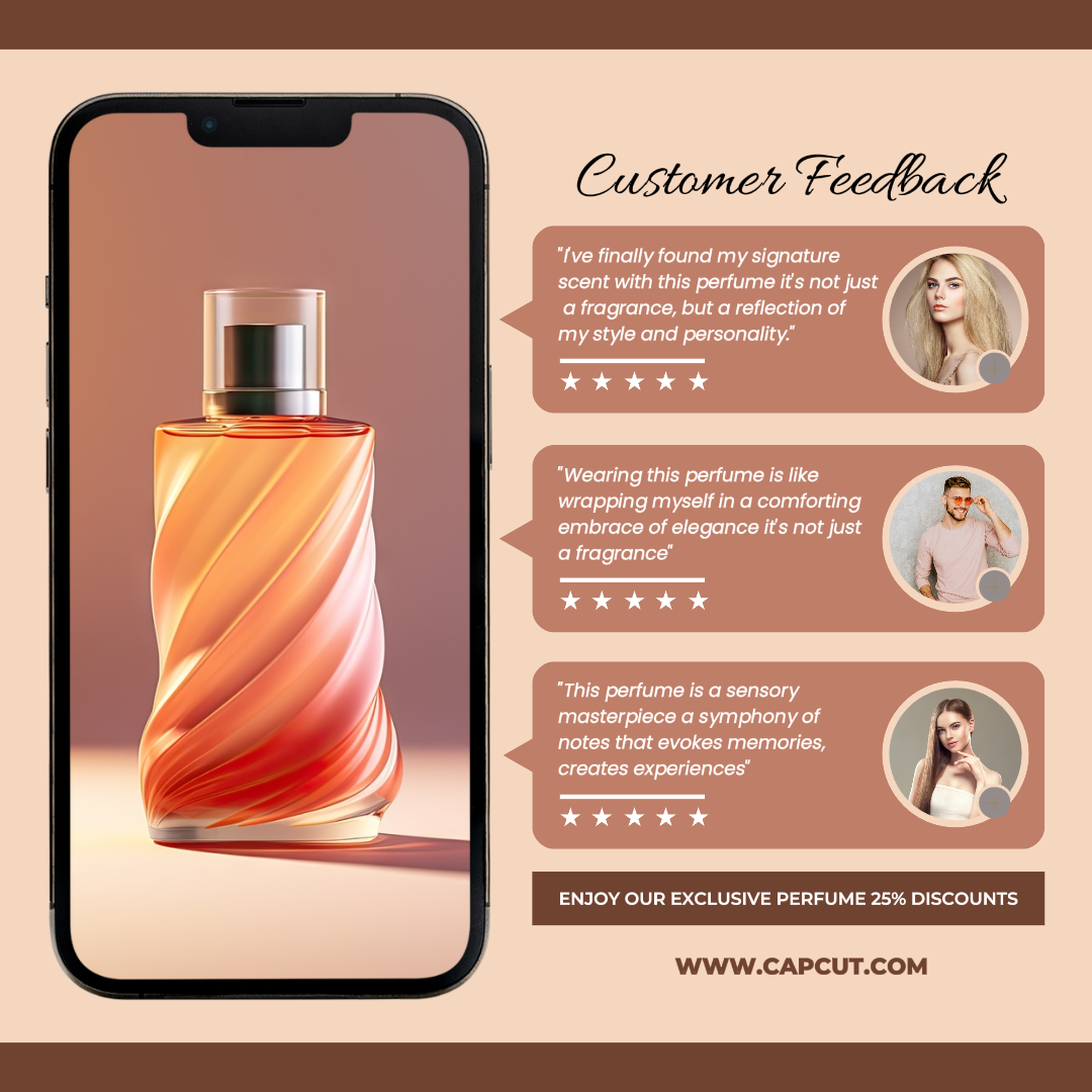 Umpan Balik Pelanggan Produk Parfum untuk Postingan Media Sosial