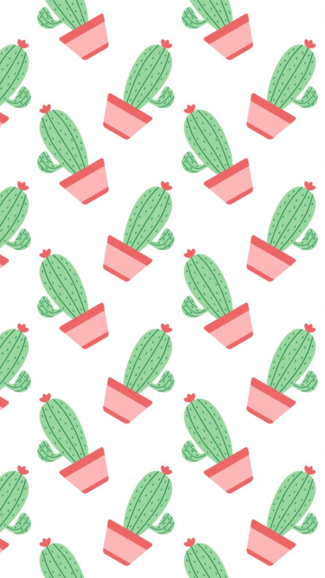 Wallpaper Creative Poster Cactus Pattern