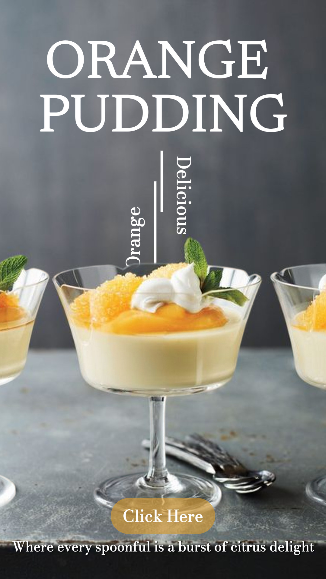 Application d'introduction au pudding orange